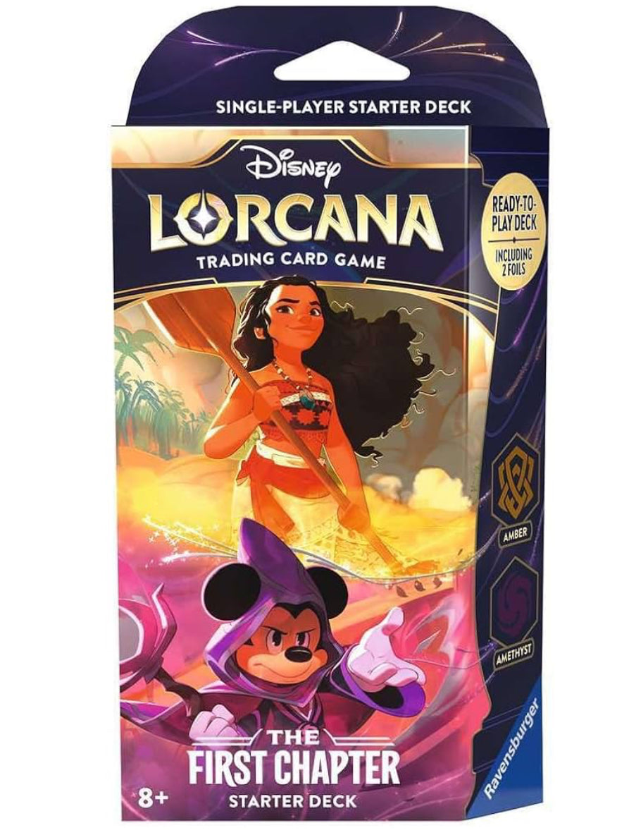 Disney Lorcana Trading Card Game The First Chapter Starter Deck Amber Amethyst 1st Print Ravensburger
