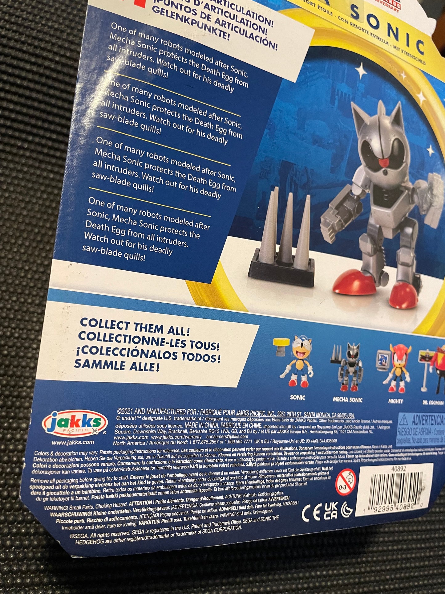 Sonic the Hedgehog Mecha Sonic with Spike Trap 4” Action Figure Jakks Pacific