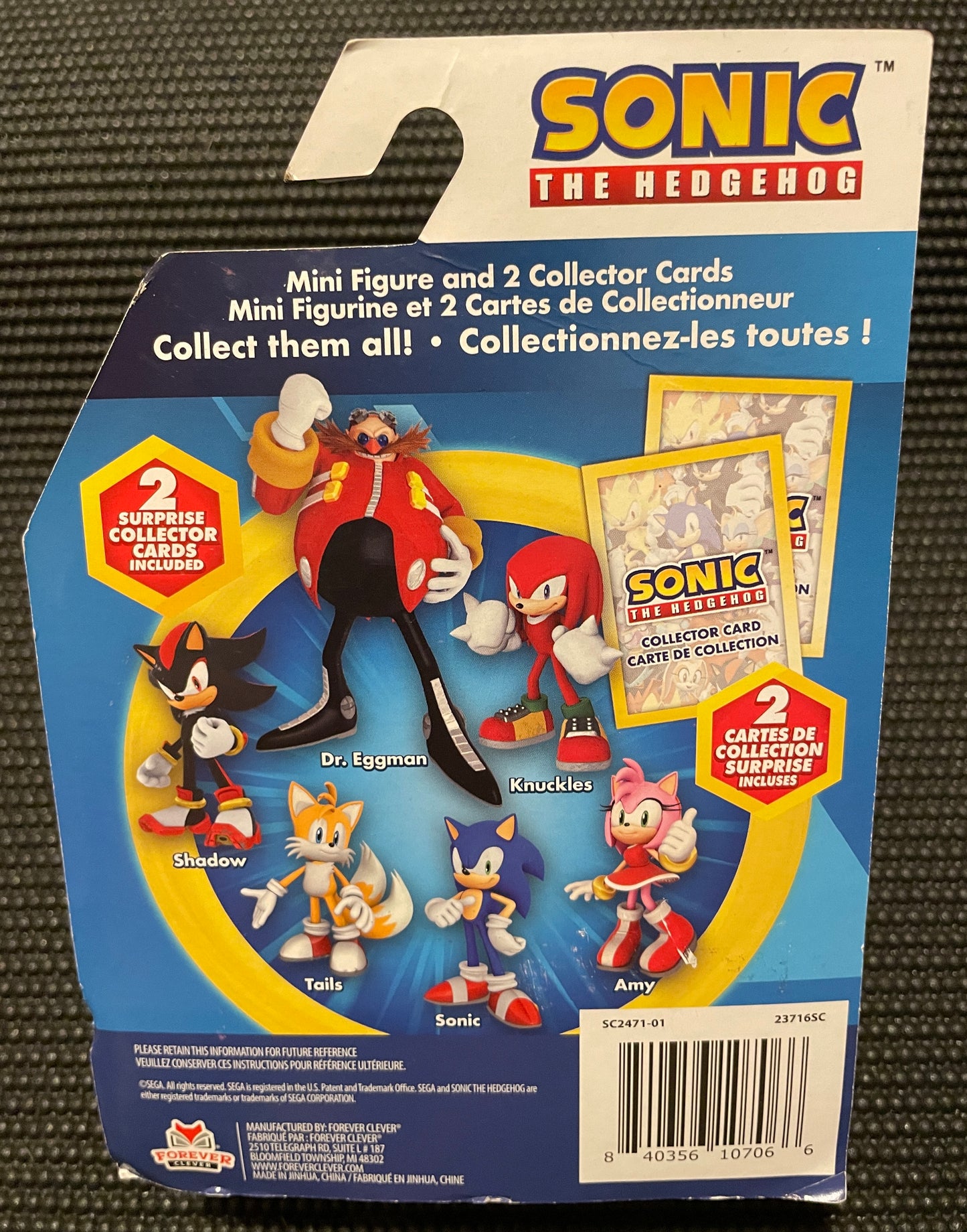 Sonic the Hedgehog Knuckles 2.5” Action Figure with 2 Surprise Collector Cards Jakks Pacific