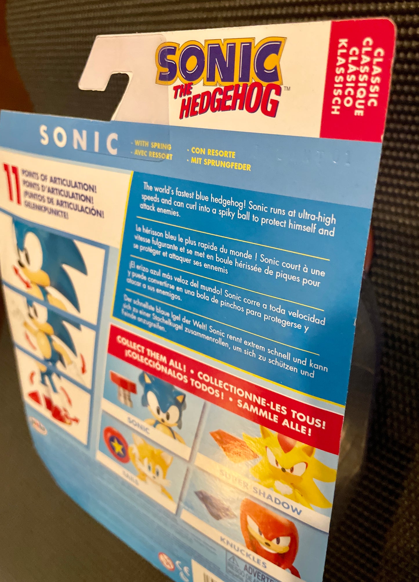 Sonic the Hedgehog Classic Sonic with Spring 4” Action Figure Jakks Pacific