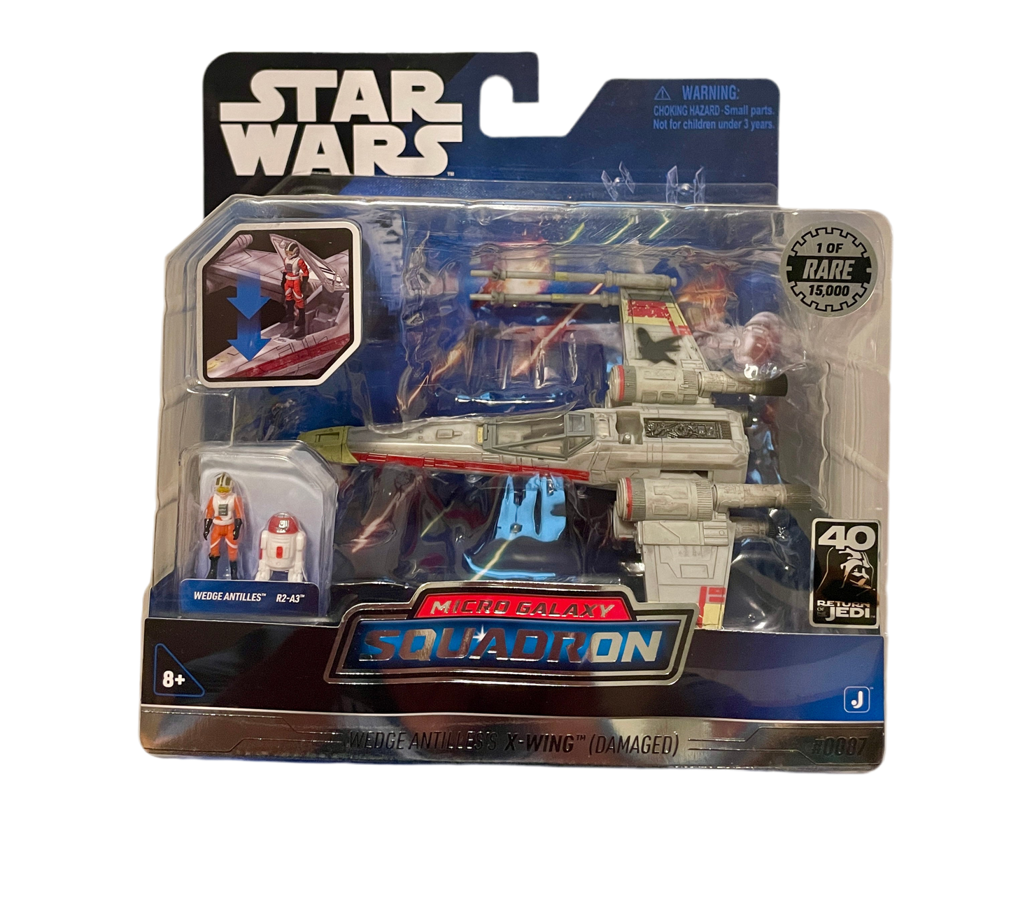 Star Wars Micro Galaxy Squadron Wedge Antilles’s X-Wing (Damaged) #0087 Chase 1 of 15,000 Rare