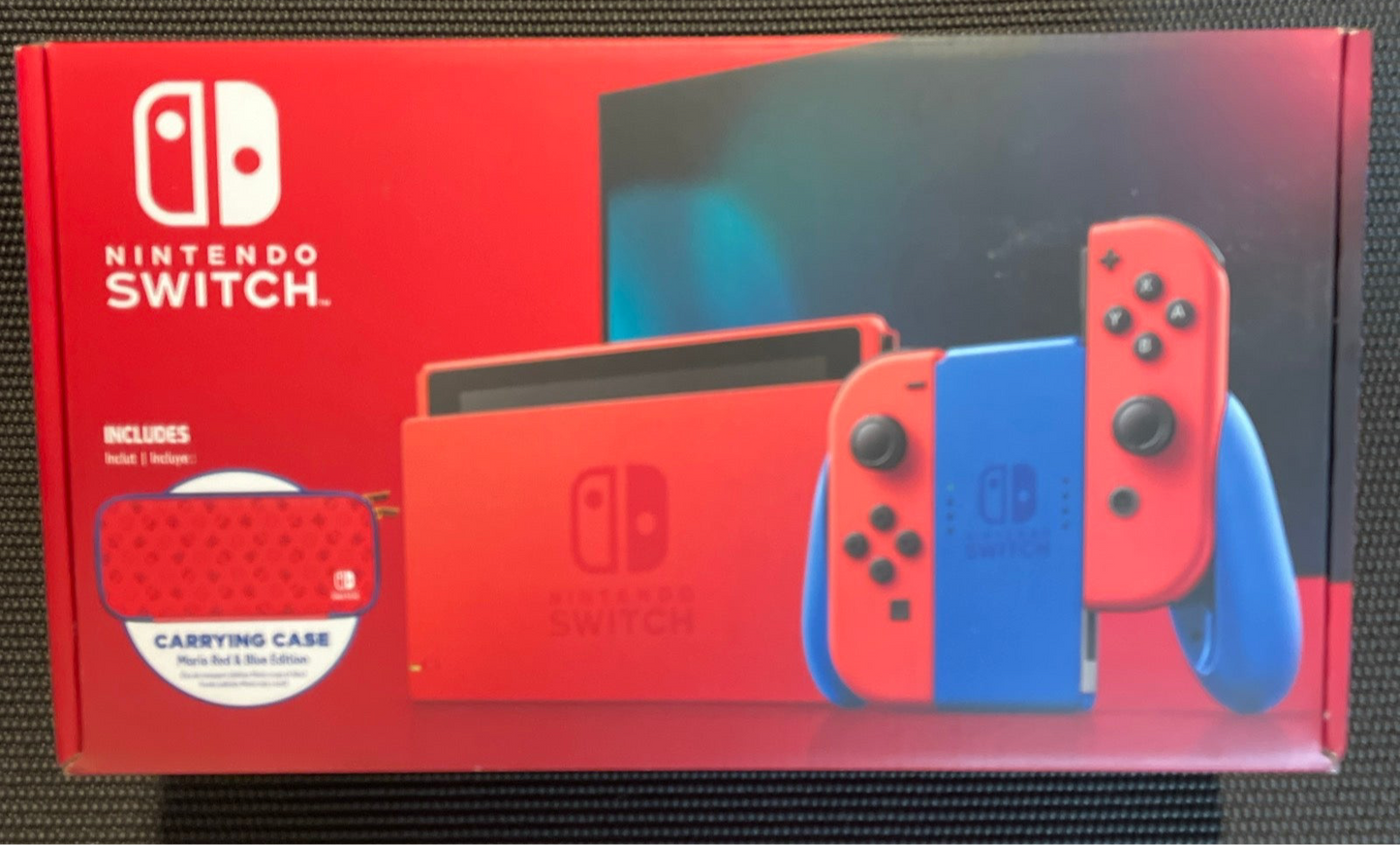 Nintendo Switch Mario Red & Blue Edition Console with Carrying Case - Retired - Limited Edition Console with Accessories