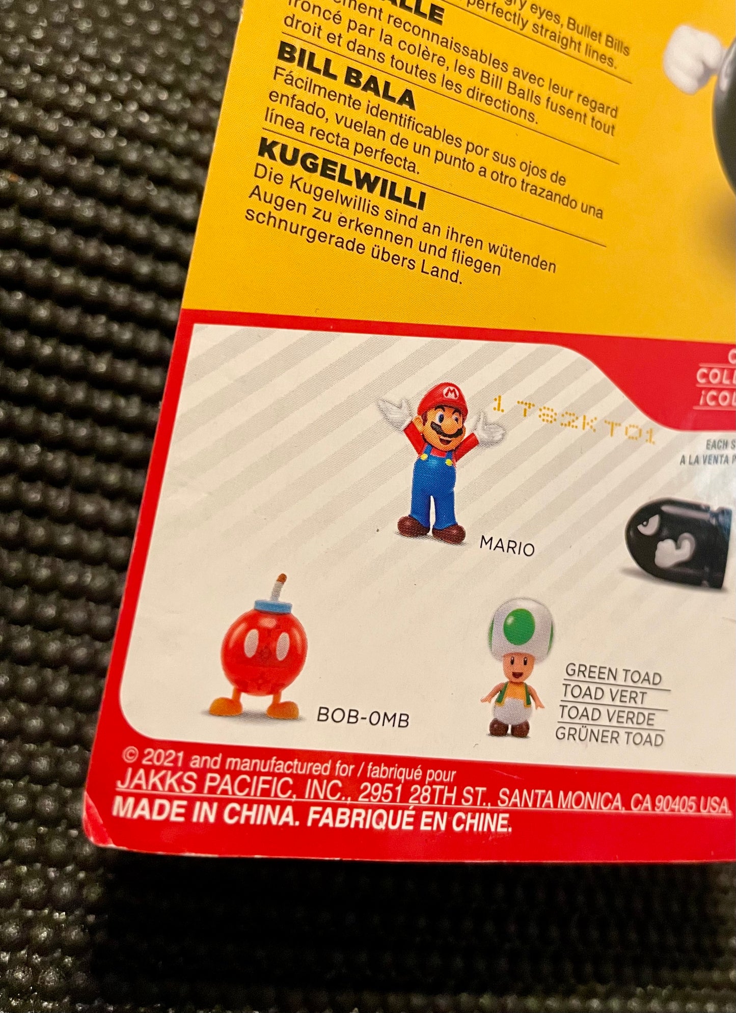 Super Mario Bullet Bill 2.5” Action Figure Jakks Pacific World of Nintendo