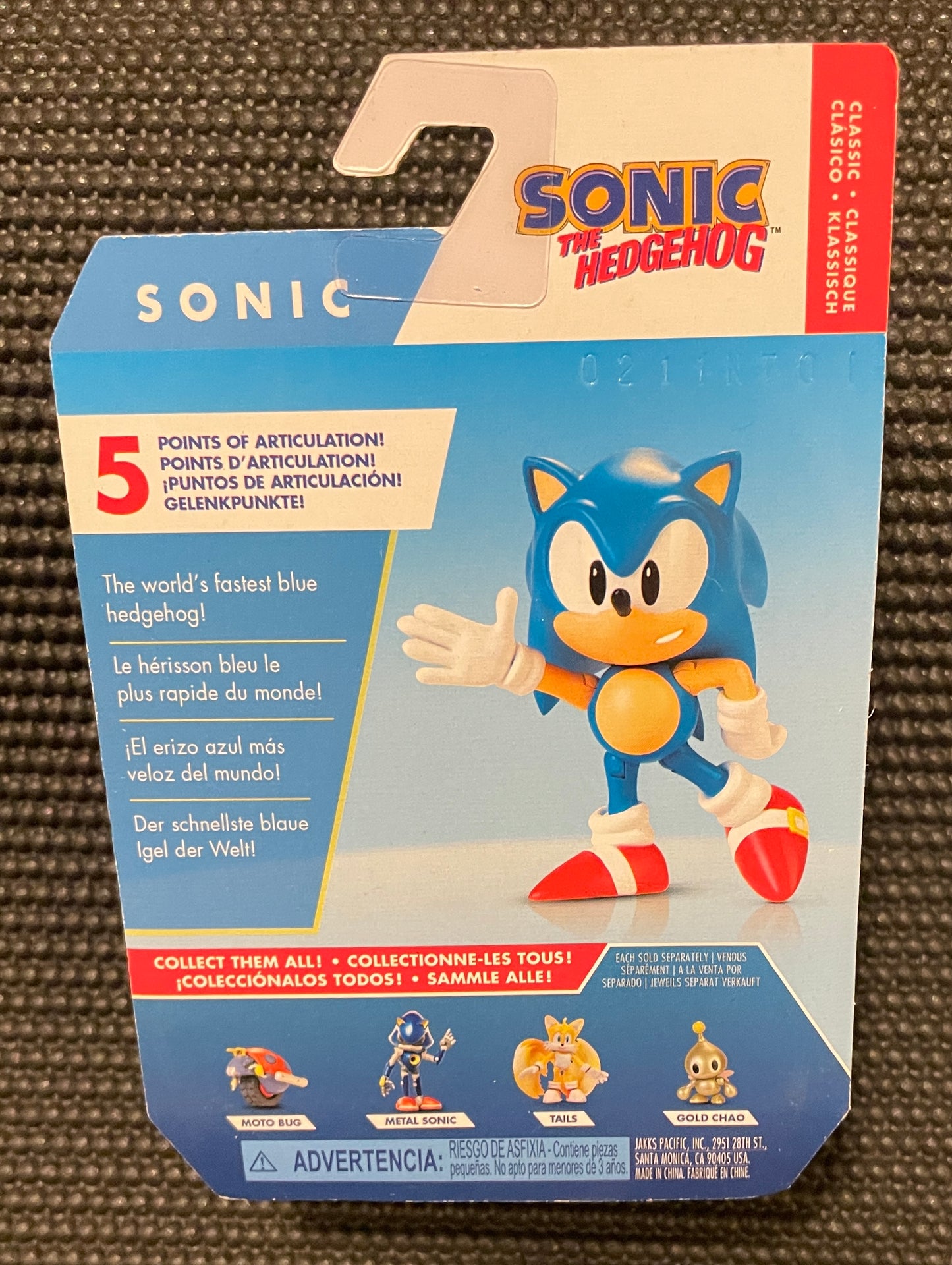 Sonic the Hedgehog Classic Sonic 2.5” Action Figure Jakks Pacific