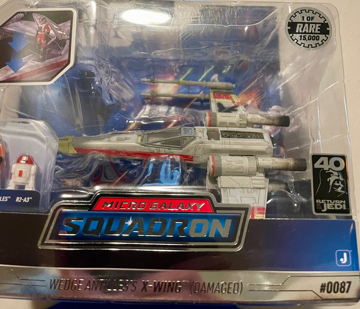 Star Wars Micro Galaxy Squadron Wedge Antilles’s X-Wing (Damaged) #0087 Chase 1 of 15,000 Rare