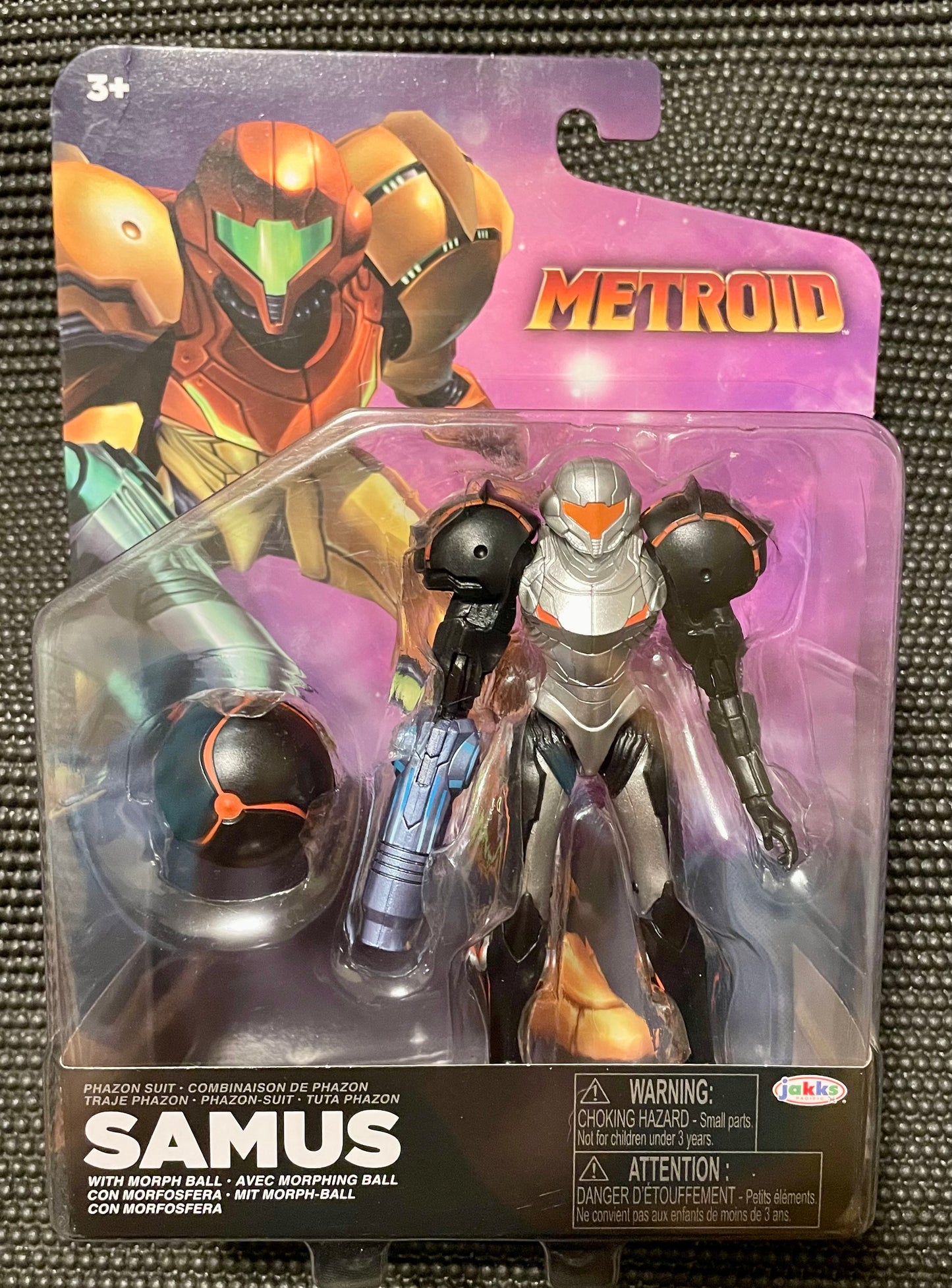 Nintendo Metroid Samus Aran Phazon Suit with Morph Ball Jakks Pacific 4” Figure