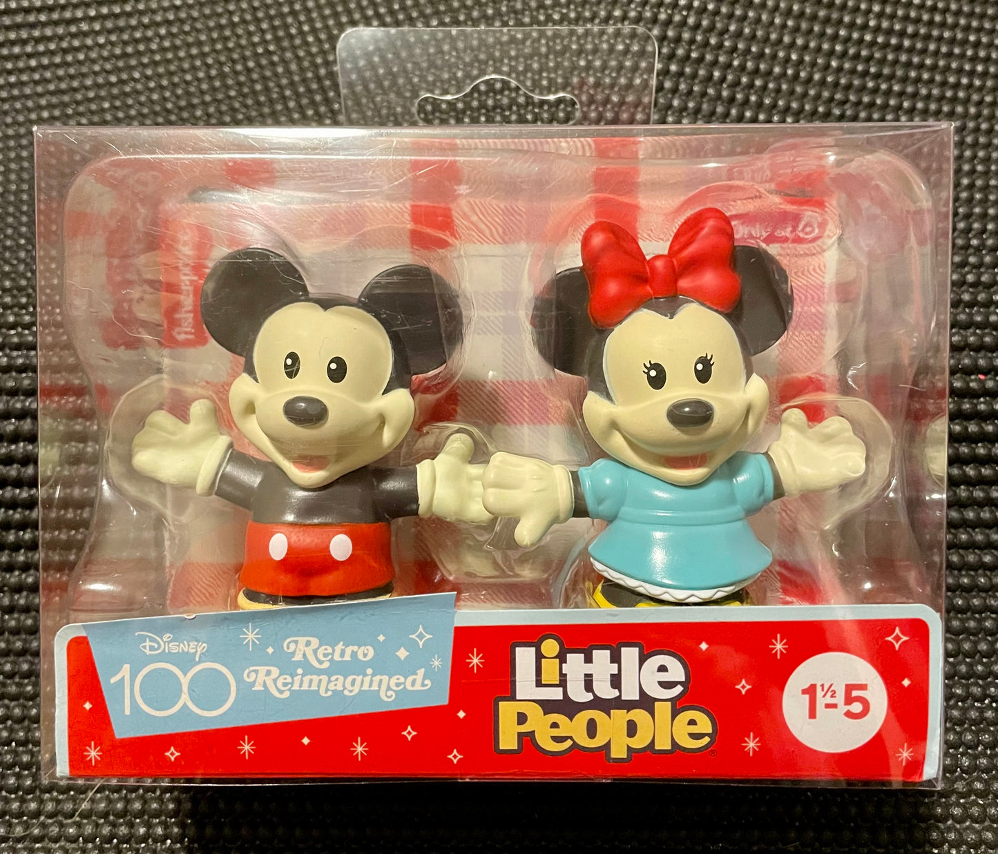 Disney 100 Retro Reimagined Little People Collector Series Mickey & Minnie Mouse Target Exclusive