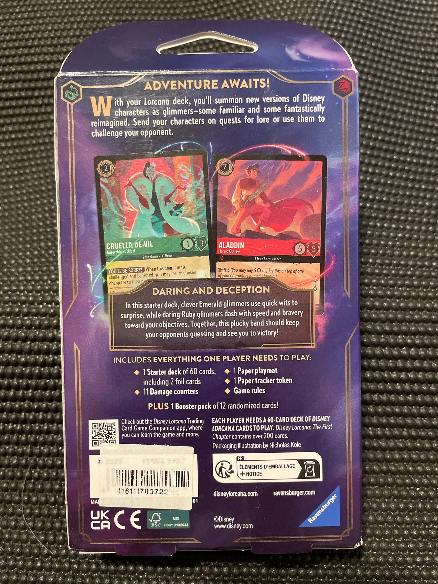 Disney Lorcana Trading Card Game The First Chapter Starter Deck Emerald Ruby 1st Print Ravensburger