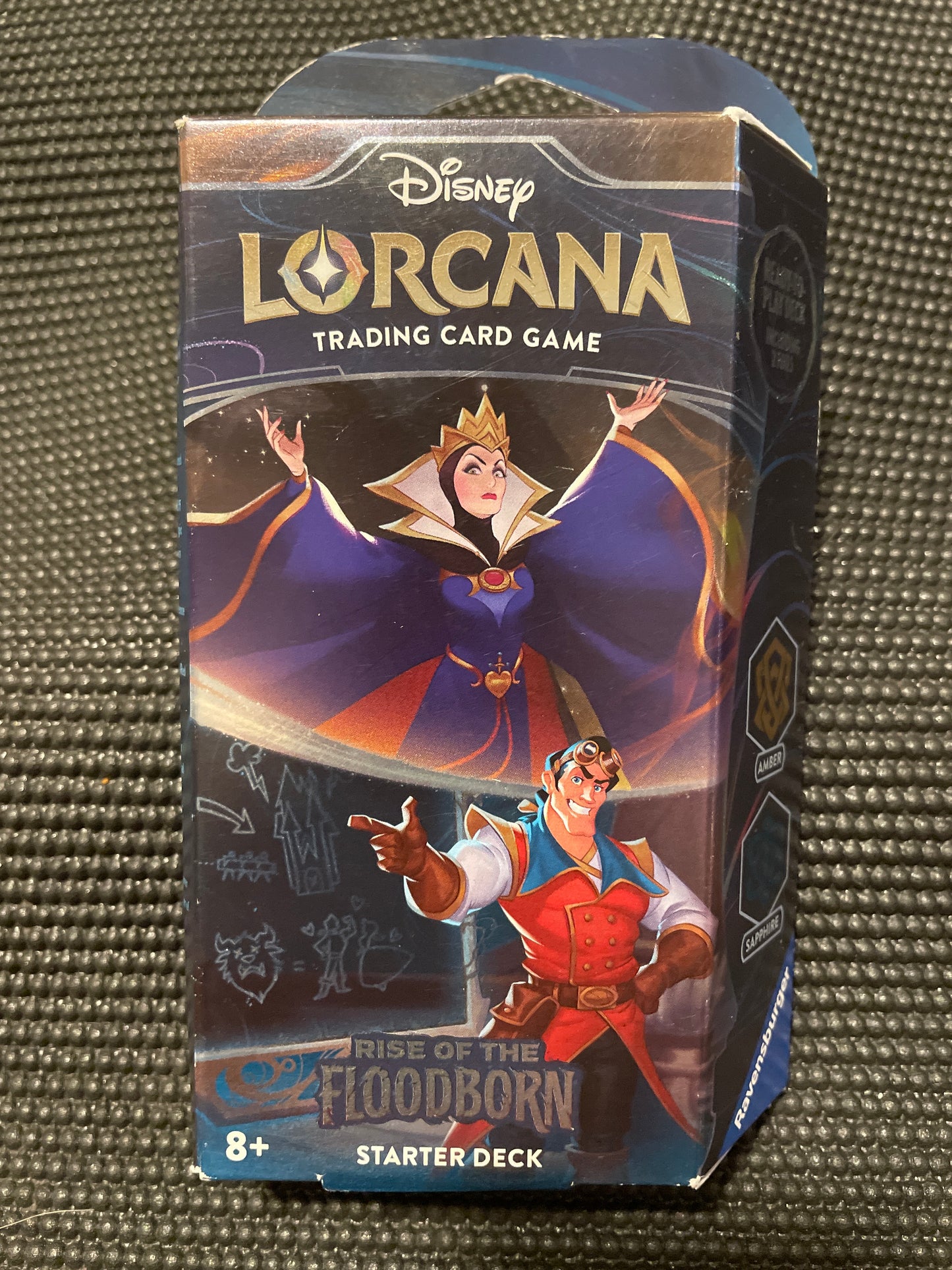 Disney Lorcana Trading Card Game Rise of the Floodborn Starter Deck Amber Sapphire Ravensburger