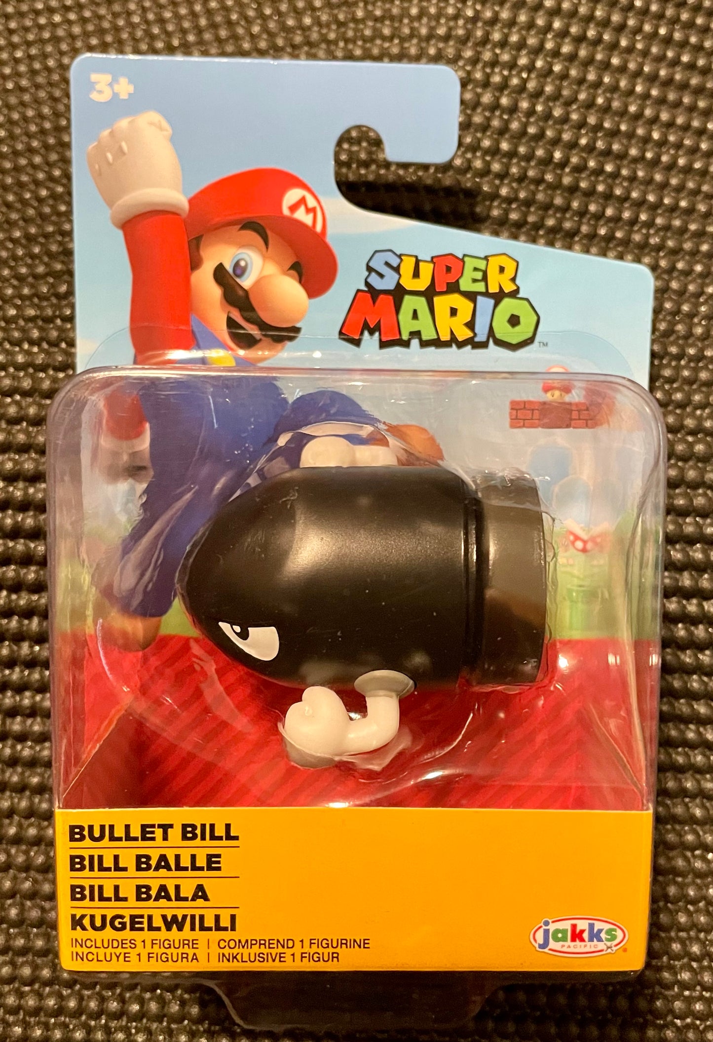 Super Mario Bullet Bill 2.5” Action Figure Jakks Pacific World of Nintendo