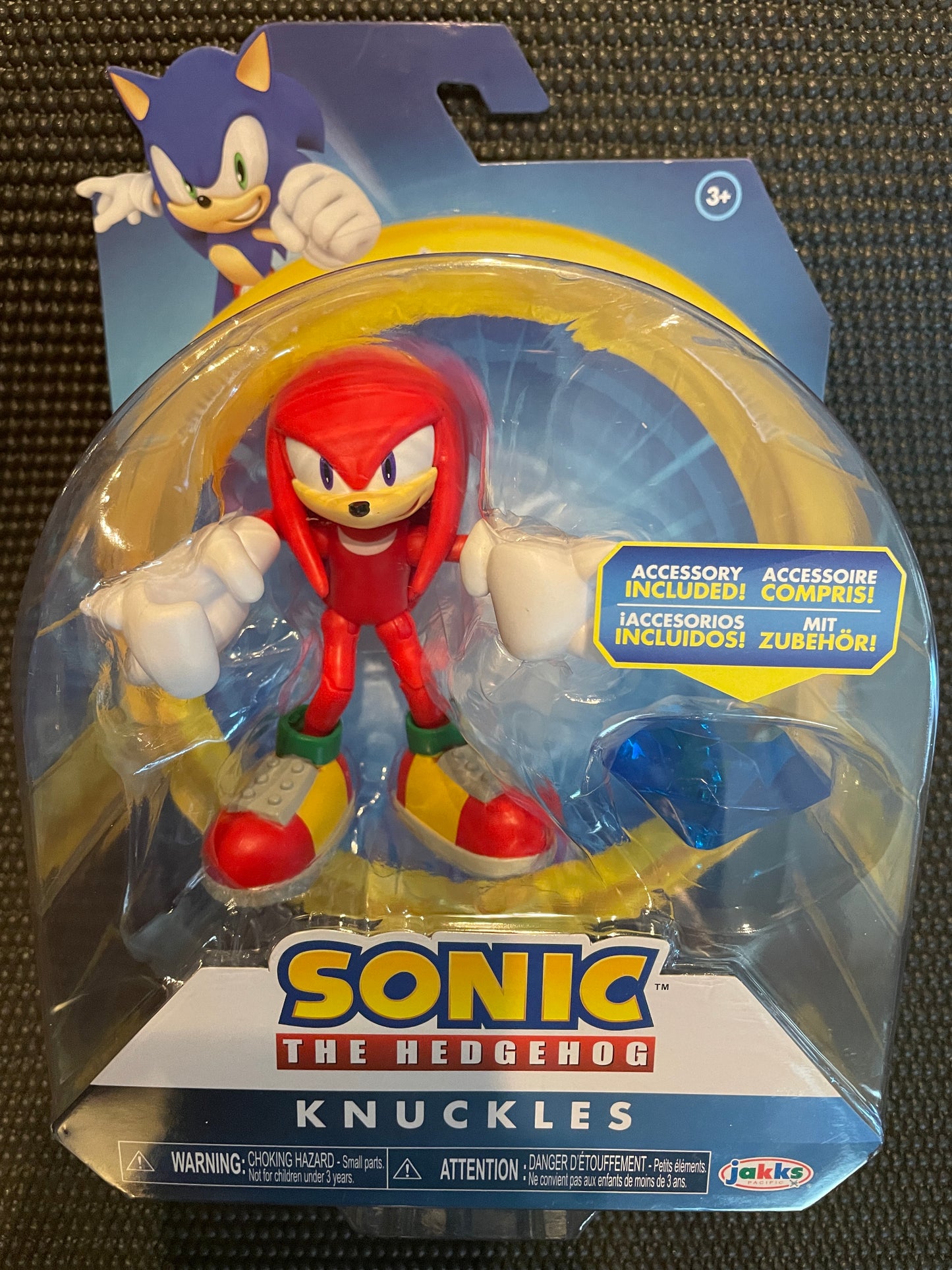 Sonic the Hedgehog Knuckles with Chaos Emerald 4” Action Figure Jakks Pacific