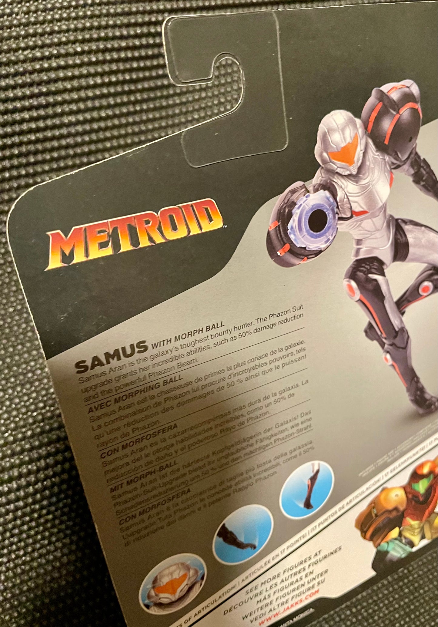Nintendo Metroid Samus Aran Phazon Suit with Morph Ball Jakks Pacific 4” Figure