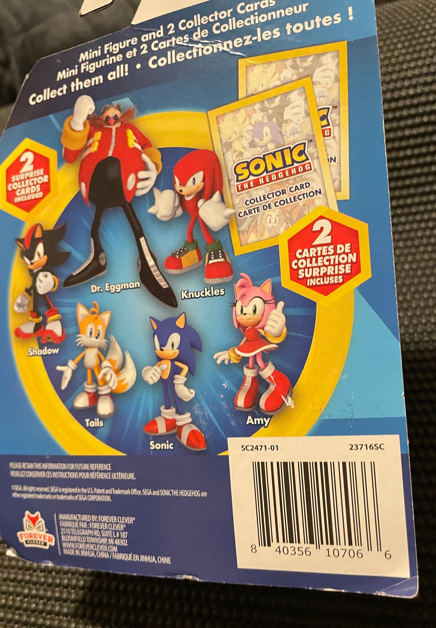 Sonic the Hedgehog Knuckles 2.5” Action Figure with 2 Surprise Collector Cards Jakks Pacific