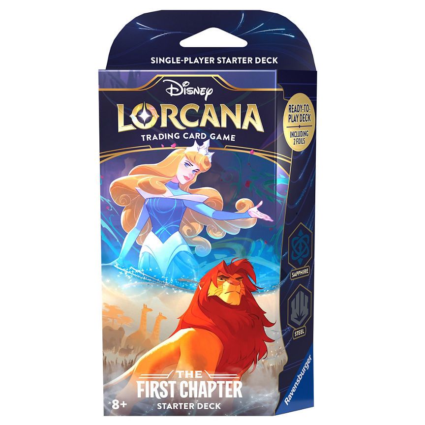 Disney Lorcana Trading Card Game The First Chapter Starter Deck Sapphire Steel 1st Print Ravensburger
