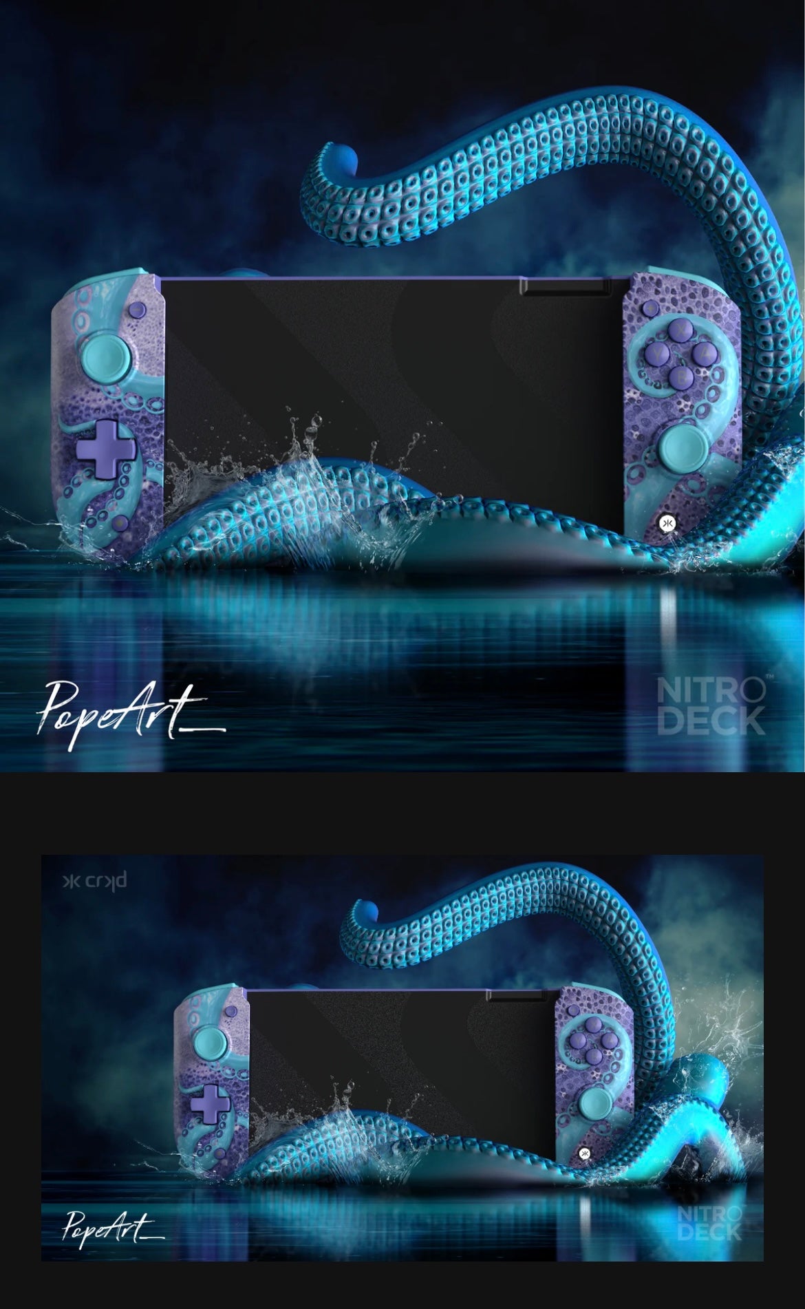 CRKD Limited Run Nitro Deck PopeArt Kraken Edition Limited Out Of 500 Nintendo Switch