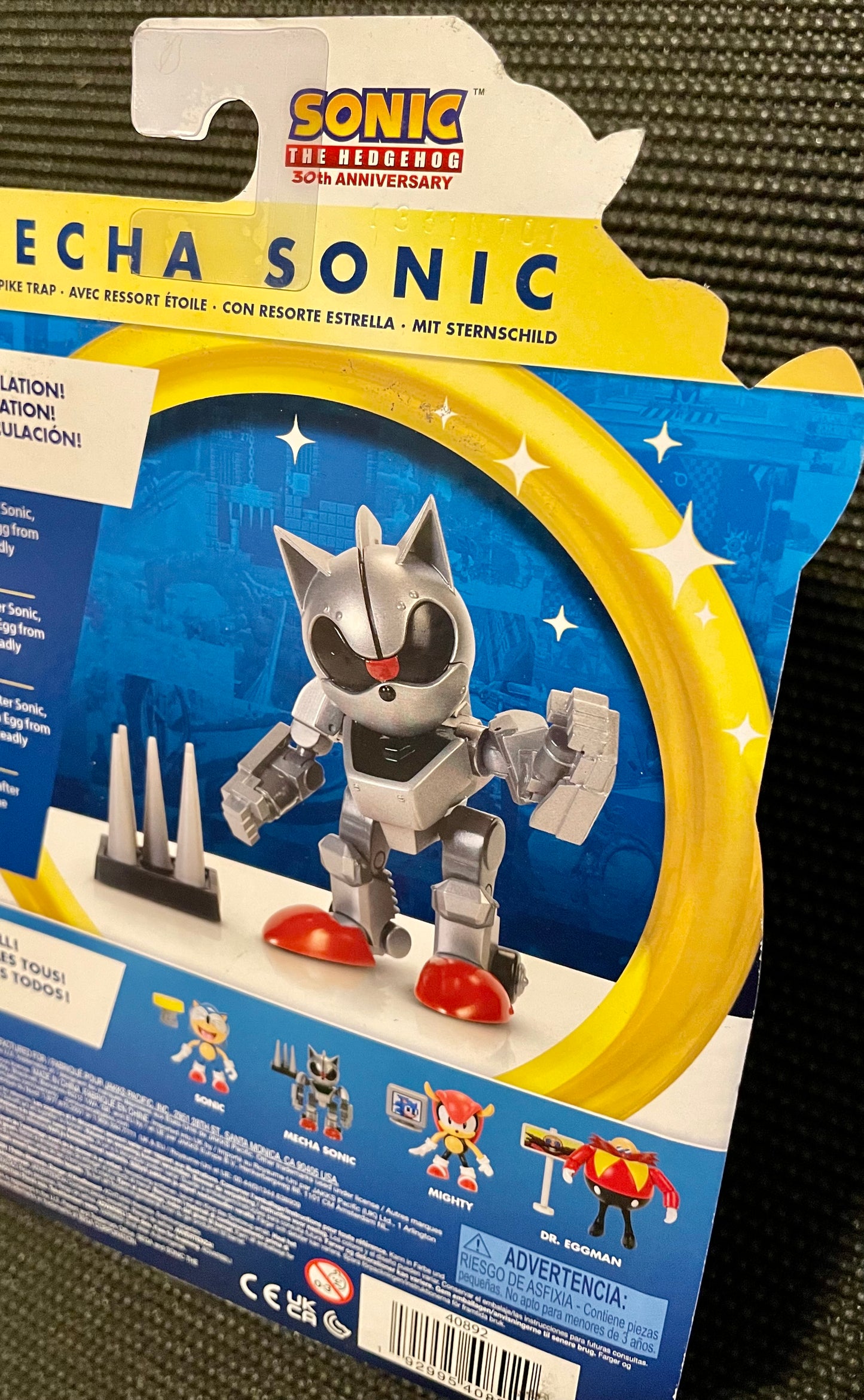 Sonic the Hedgehog Mecha Sonic with Spike Trap 4” Action Figure Jakks Pacific