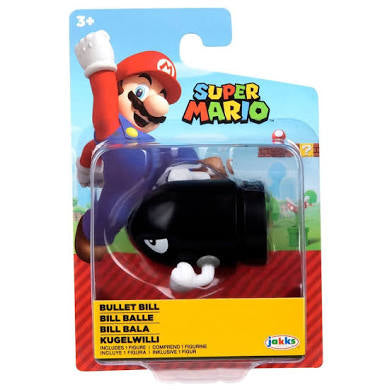 Super Mario Bullet Bill 2.5” Action Figure Jakks Pacific World of Nintendo