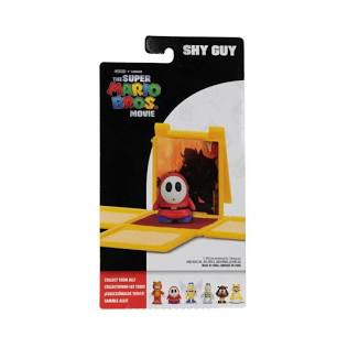 Super Mario Bros. Movie Shy Guy Mini 1” Action Figure & Question Box Display Stand