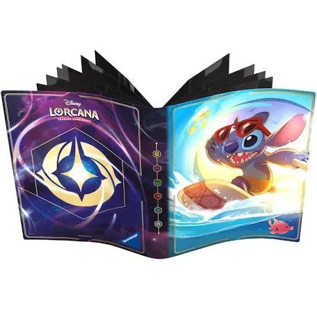 Disney Lorcana Trading Card Game Lorebook Card Portfolio Stitch Surfing