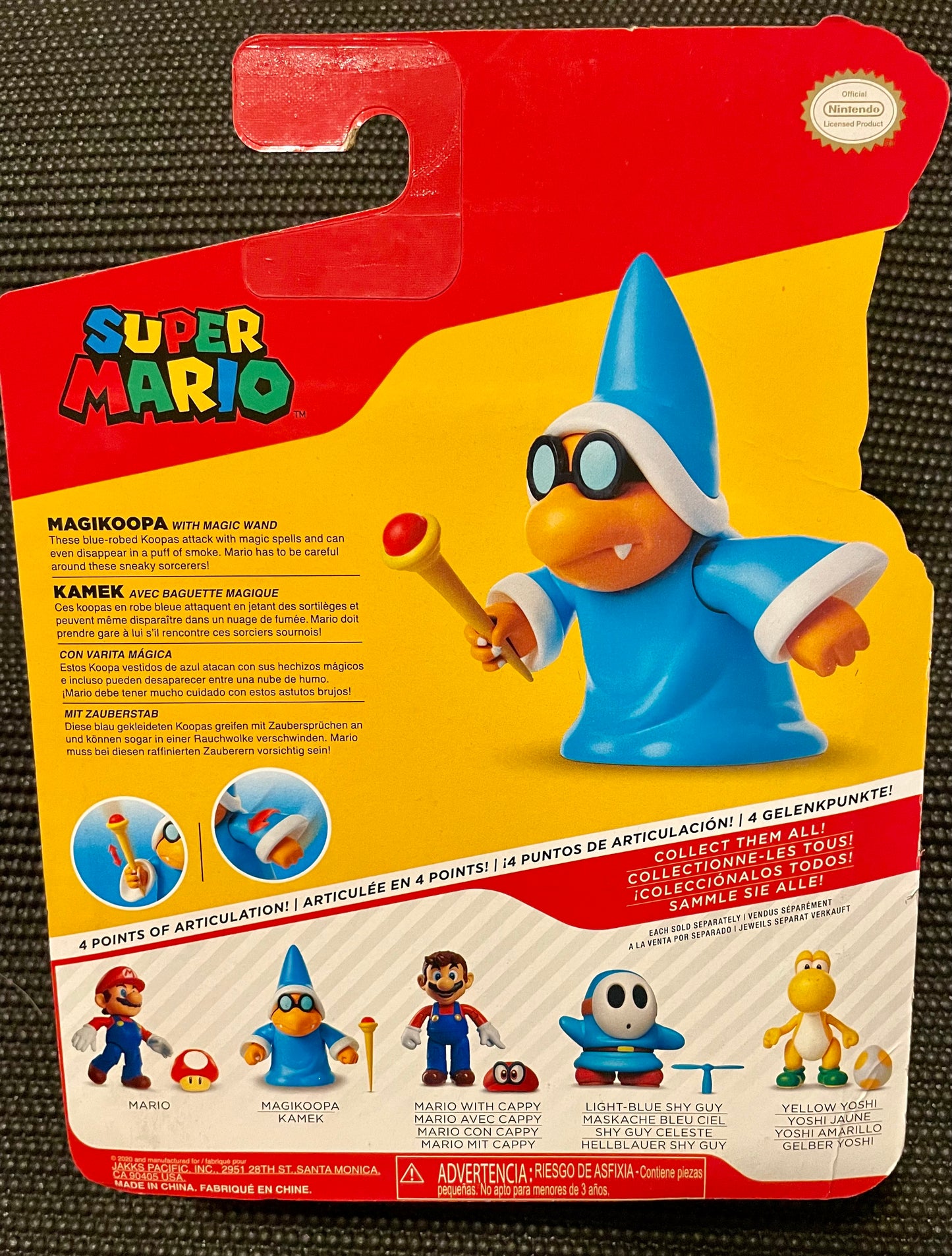 Super Mario Magikoopa with Magic Wand 4” Figure Jakks Pacific World of Nintendo
