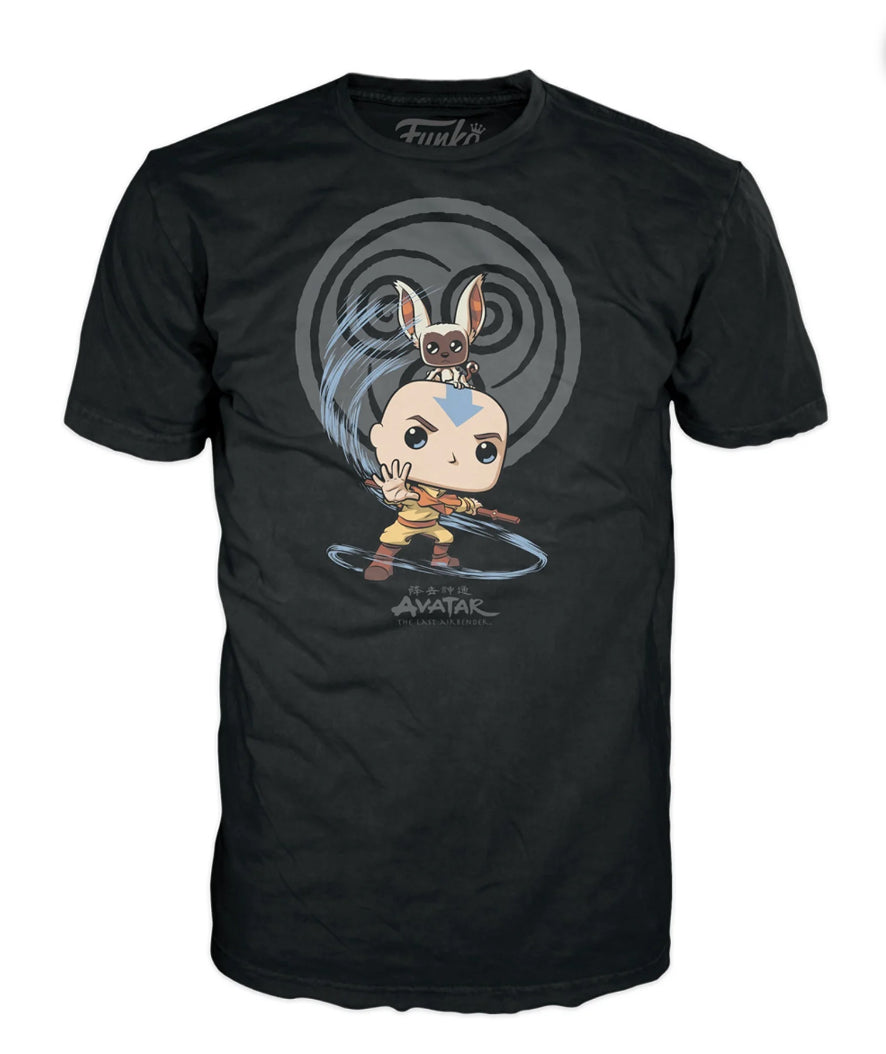 Funko Pop Tees Avatar The Last Airbender Aang with Momo Glow #534 Walmart Size Extra Large XL