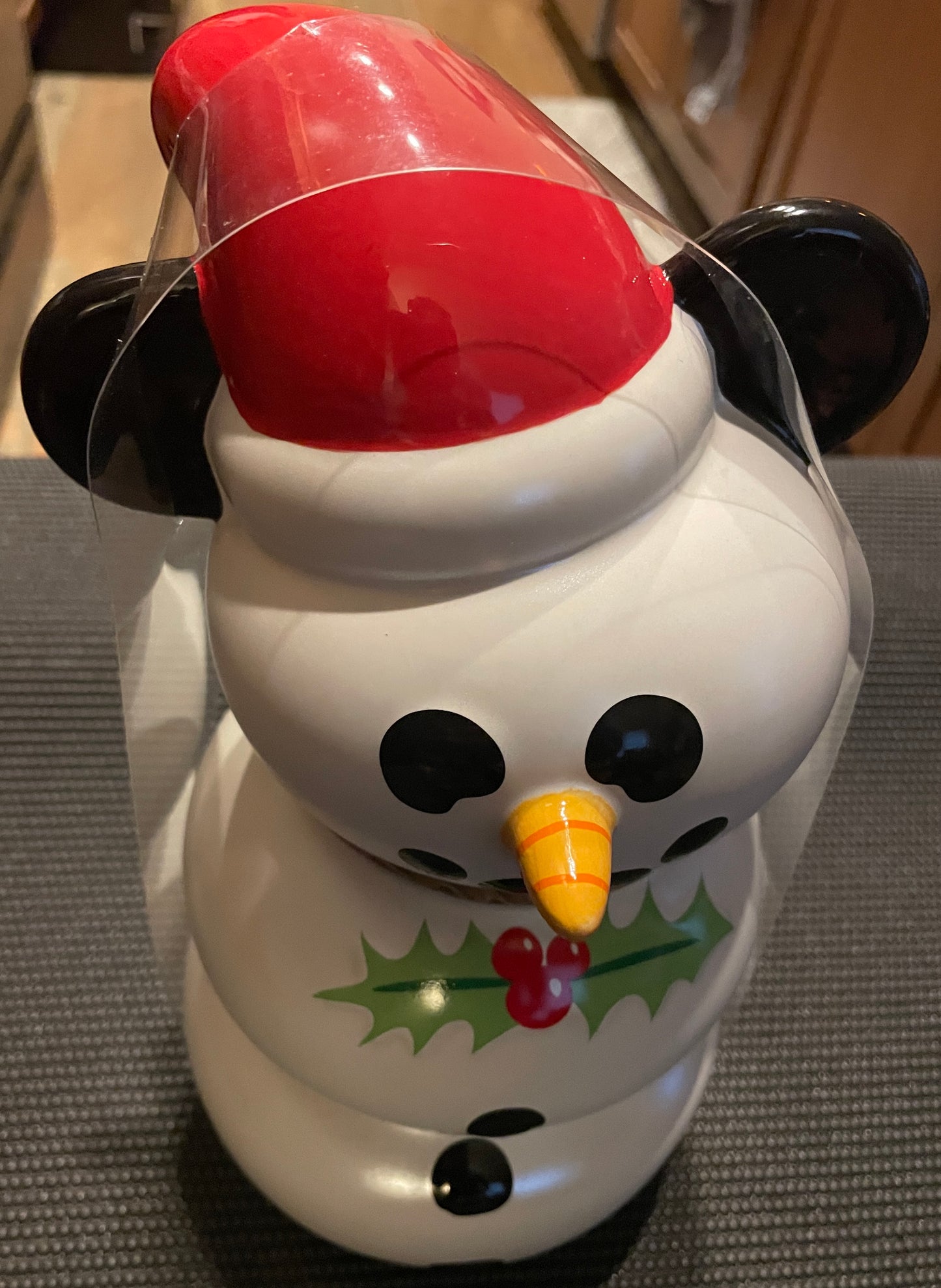 Disney Store Mickey Mouse Snowman Cookie Jar 2023 Limited Edition