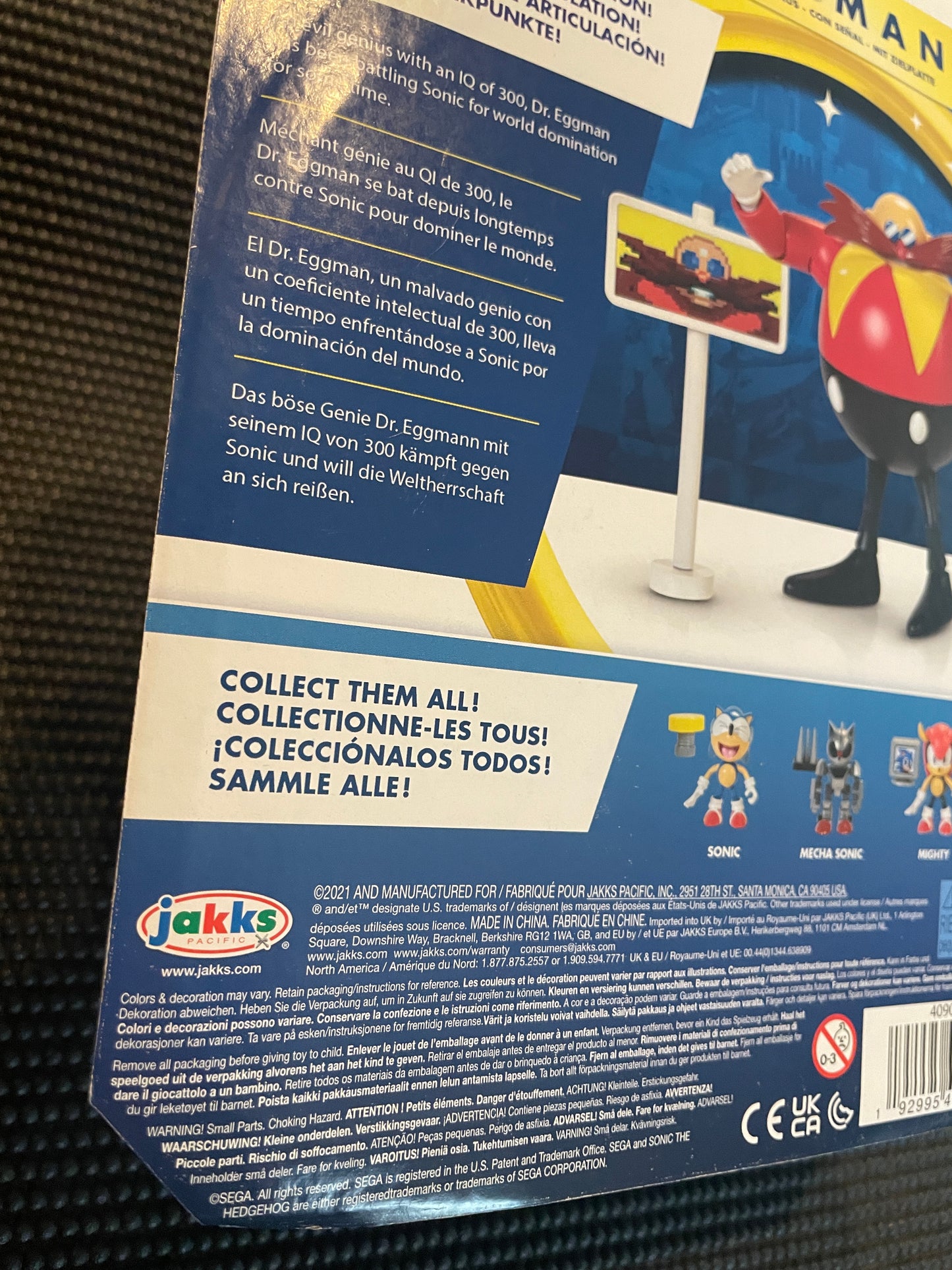 Sonic the Hedgehog Dr. Eggman with Goal Plate 4” Action Figure Jakks Pacific