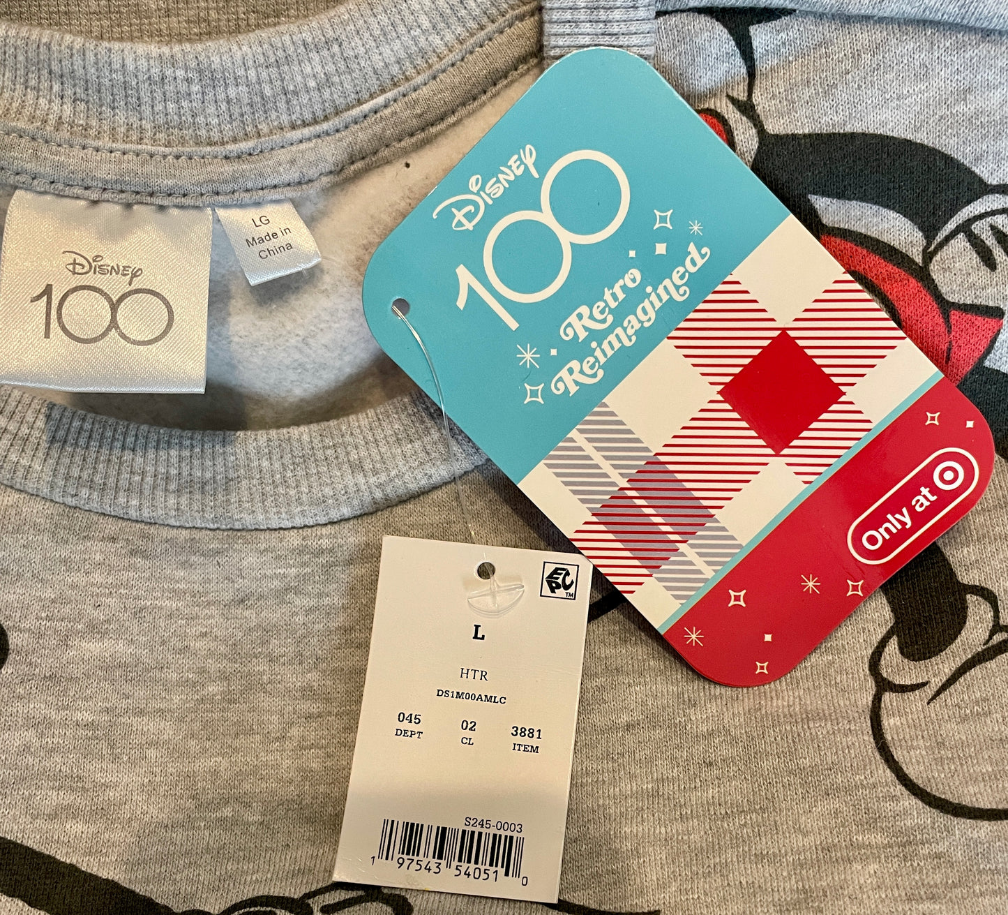 Disney 100 Retro Reimagined Pullover Sweatshirt Mickey Mouse Target Exclusive