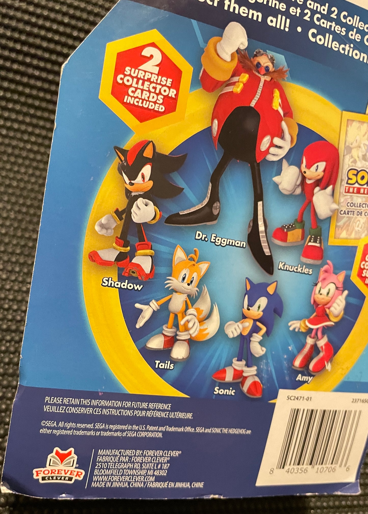 Sonic the Hedgehog Knuckles 2.5” Action Figure with 2 Surprise Collector Cards Jakks Pacific