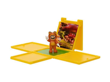 Super Mario Bros. Movie Tanooki Mario Mini 1” Action Figure & Question Box Display Stand