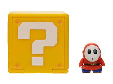 Super Mario Bros. Movie Shy Guy Mini 1” Action Figure & Question Box Display Stand