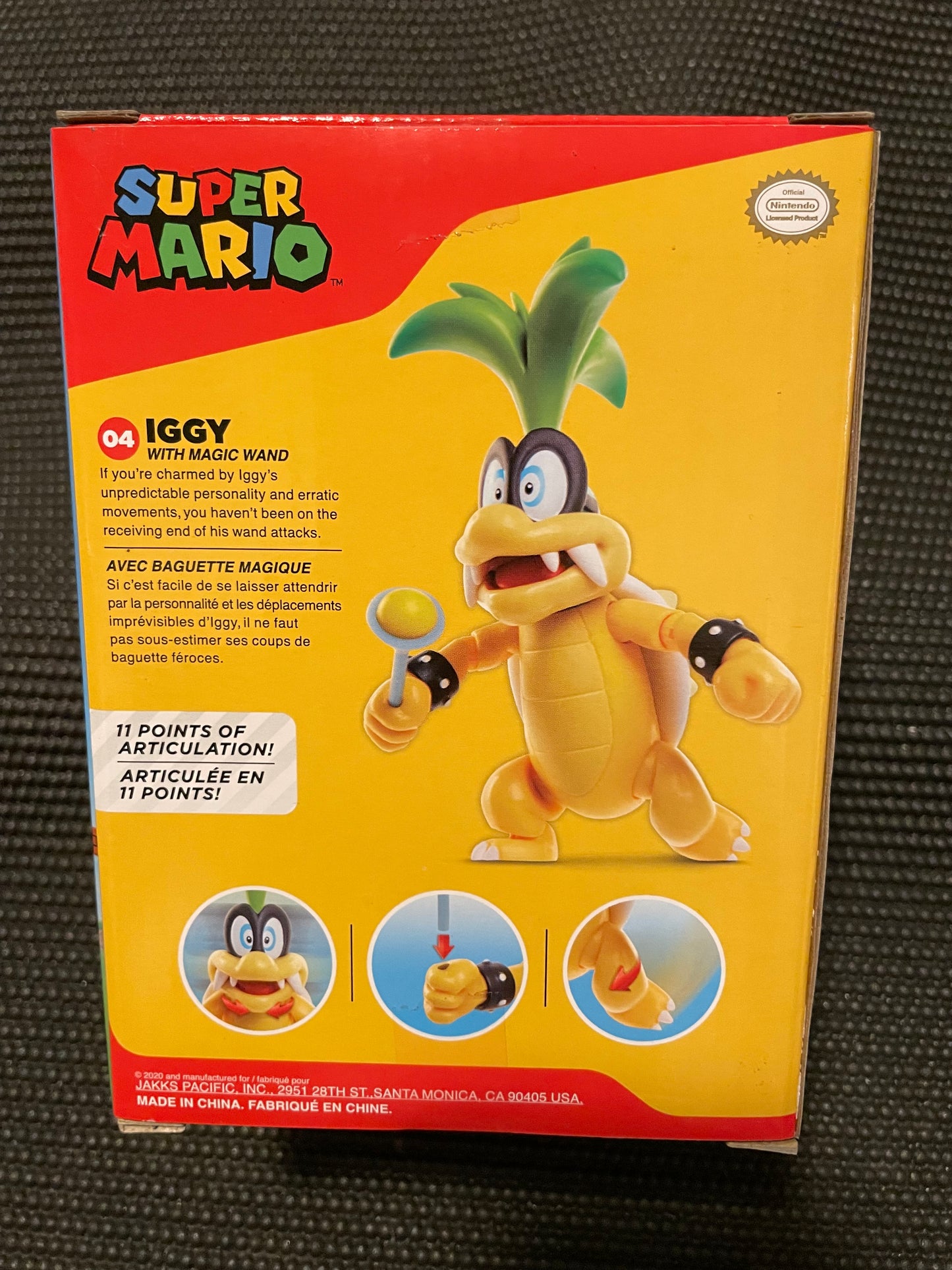 Super Mario Iggy with Magic Wand 4” Action Figure Jakks Pacific