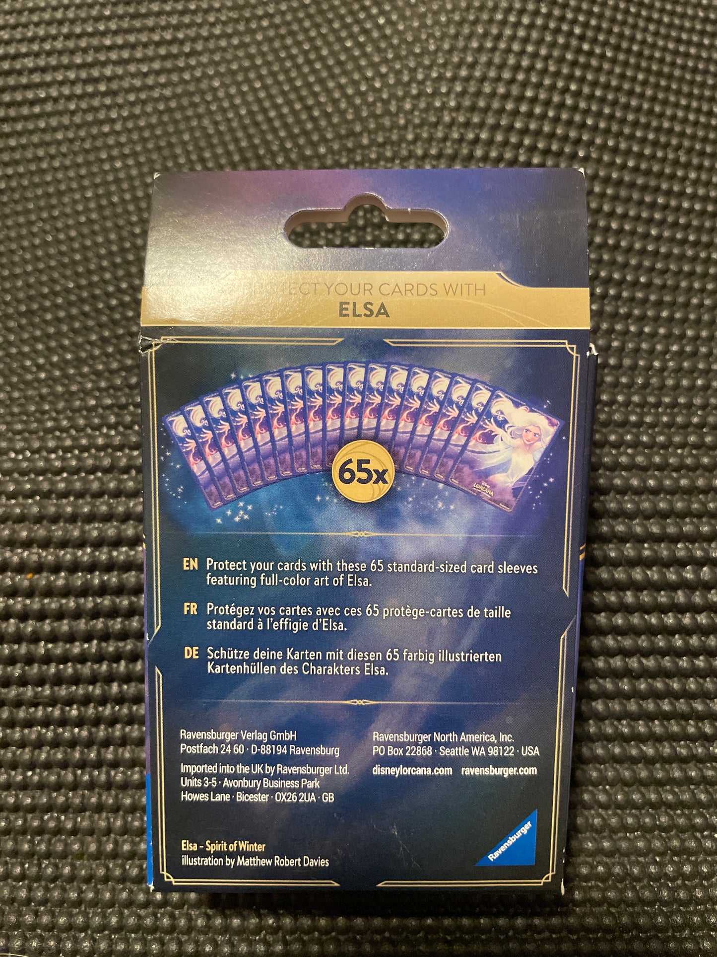Disney Lorcana Trading Card Game 65 Card Sleeves Elsa