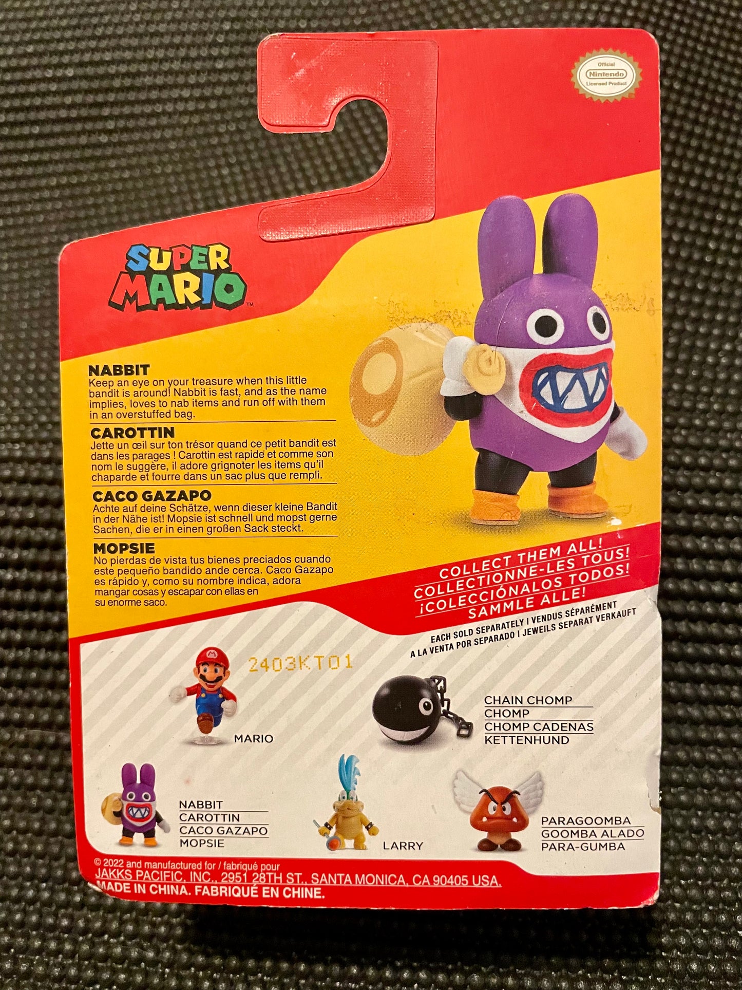 Super Mario Nabbit 2.5” Action Figure Jakks Pacific World of Nintendo