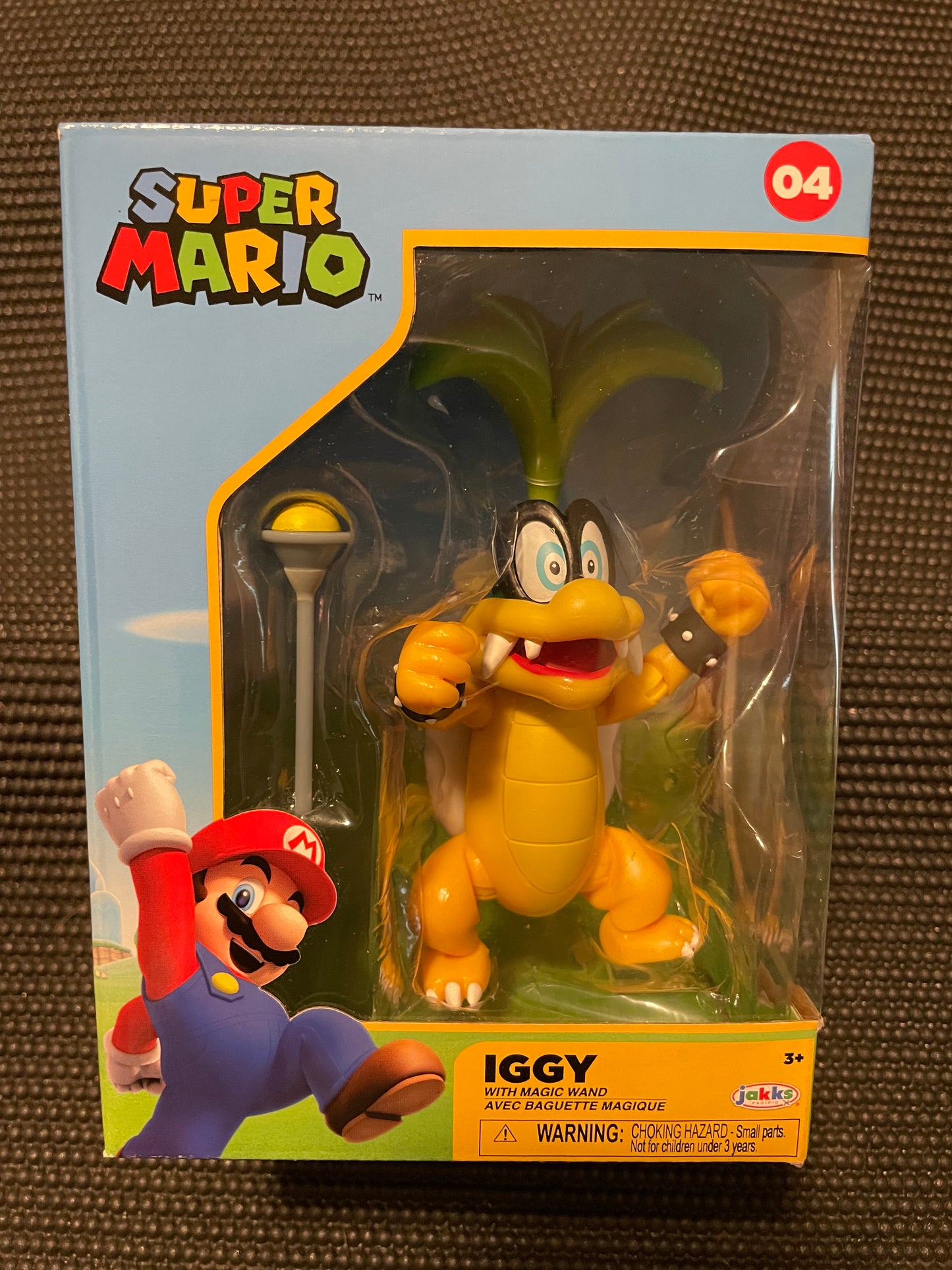 Super Mario Iggy with Magic Wand 4” Action Figure Jakks Pacific