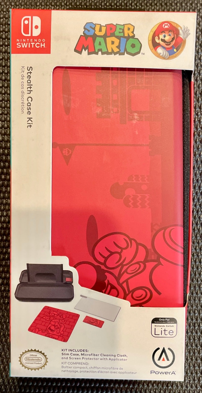 Nintendo Switch Lite Super Mario Bros. Stealth Case Kit - PowerA Protective Case for Nintendo Switch Lite