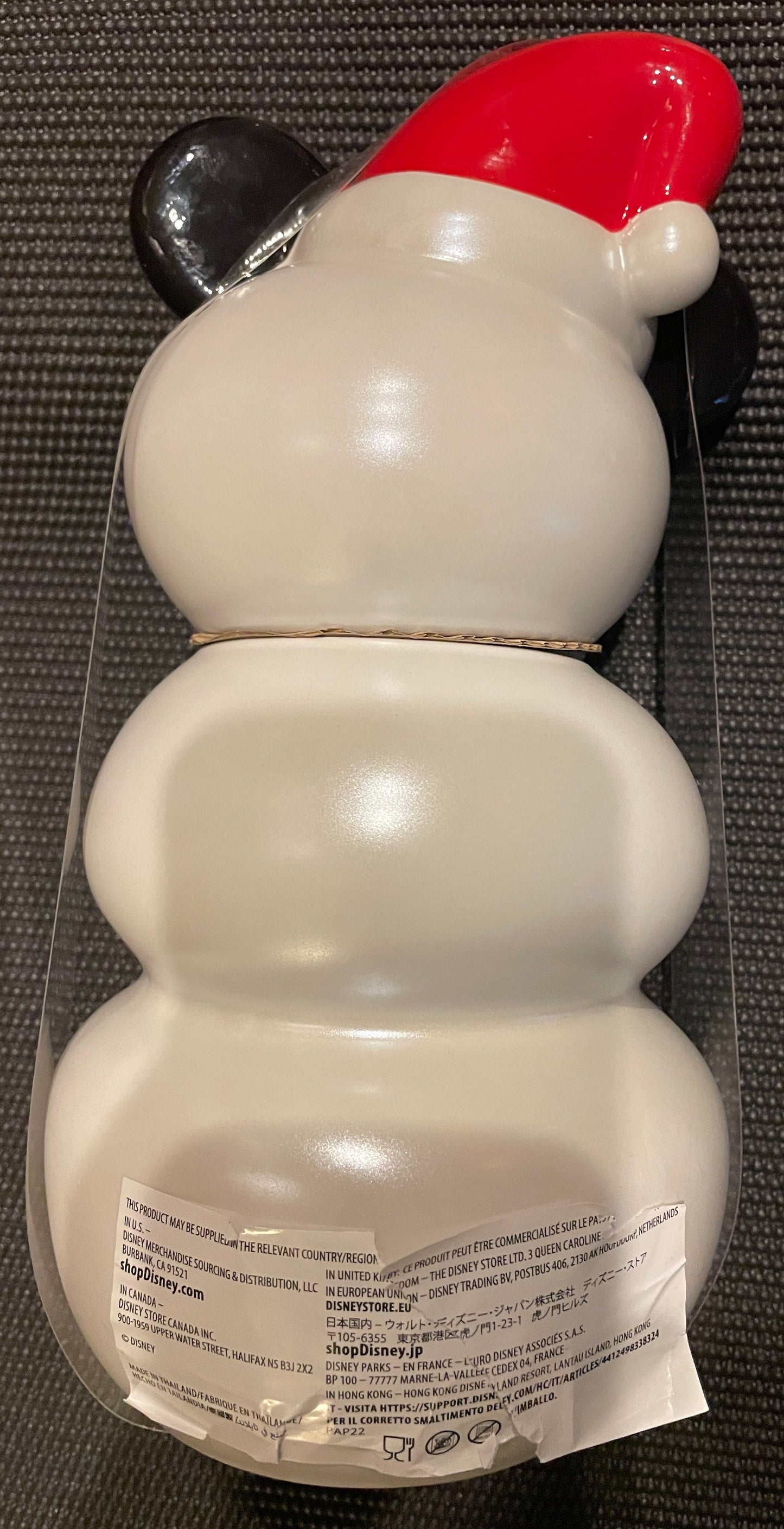 Disney Store Mickey Mouse Snowman Cookie Jar 2023 Limited Edition