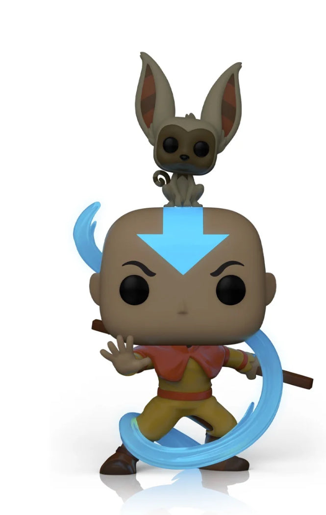 Funko Pop Tees Avatar The Last Airbender Aang with Momo Glow #534 Walmart Size Extra Large XL