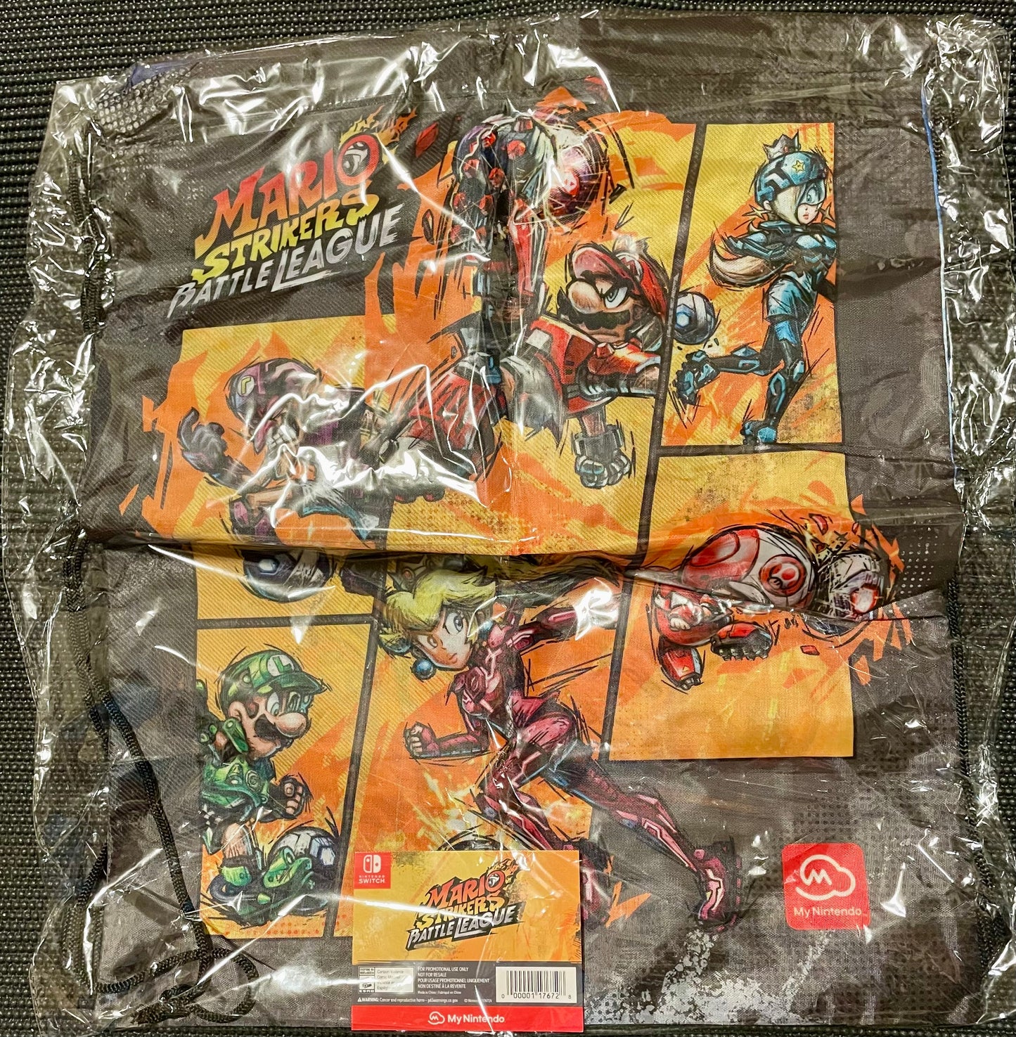 My Nintendo Rewards Mario Strikers Battle League Drawstring Bag