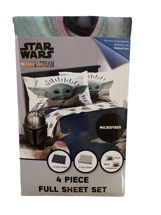 Star Wars The Mandalorian & Grogu 4 Piece Full Sheet Set