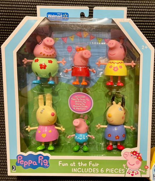Peppa Pig Fun at the Fair 6 Figures Walmart Exclusive - Retired with Rare Madame Gazelle Figure