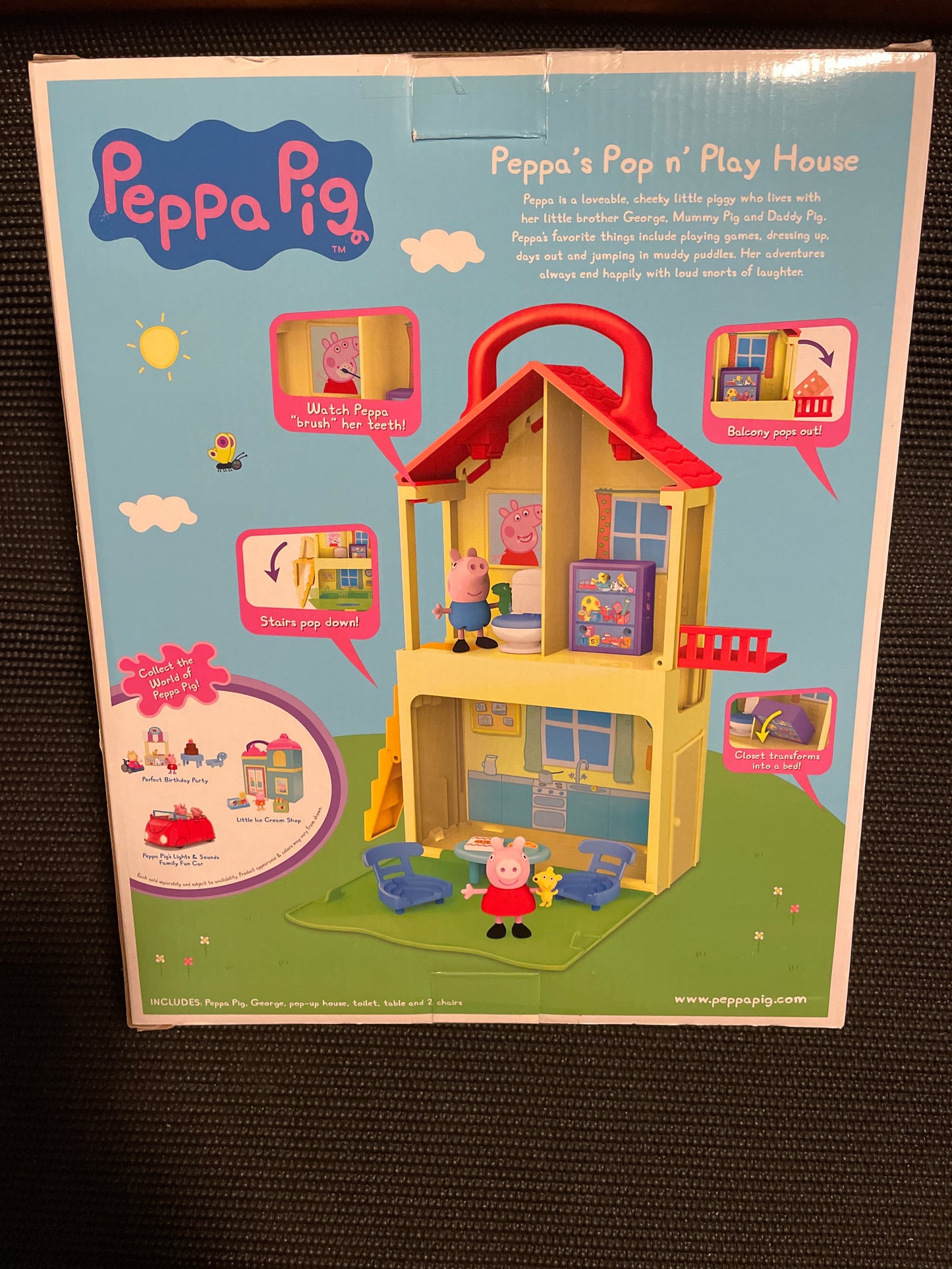 Peppa Pig Peppa’s Pop N’ Play House 7 Piece Portable Playset - Retired