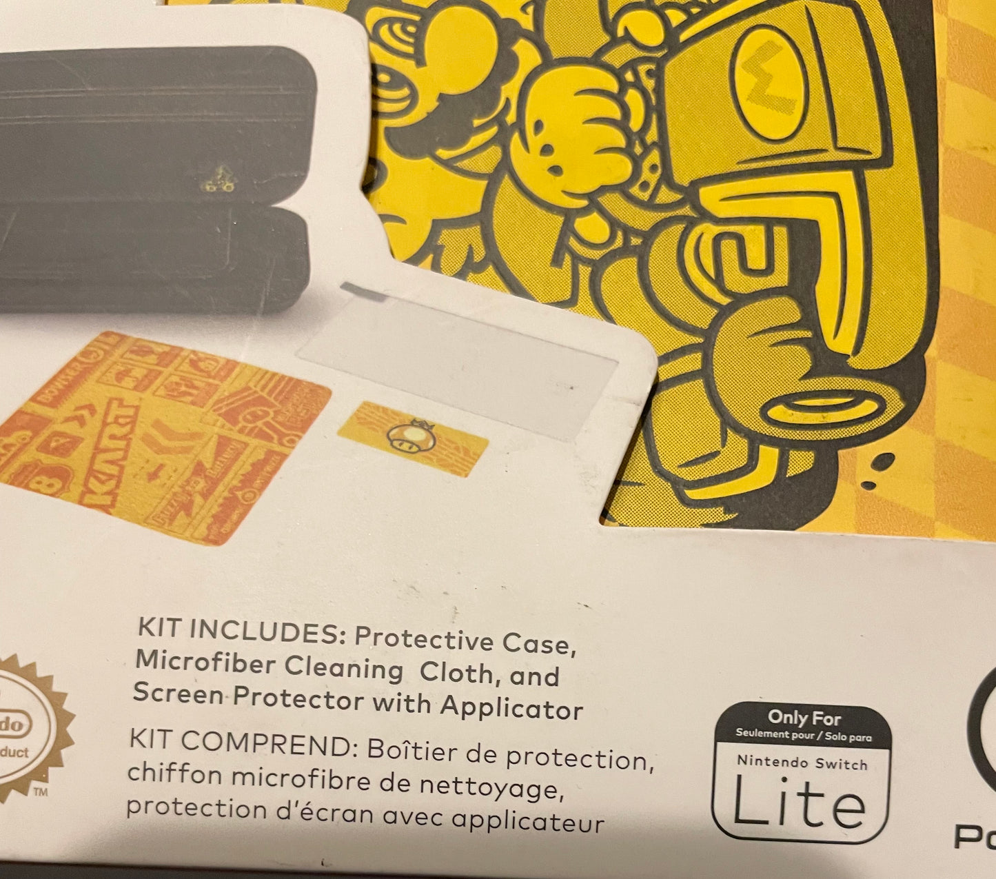Nintendo Switch Lite Protection Case Kit MarioKart - Black & Yellow