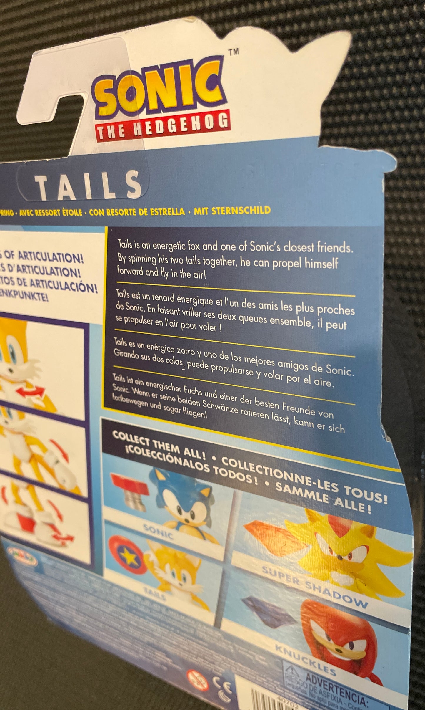 Sonic the Hedgehog Tails with Star Spring 4” Action Figure Jakks Pacific