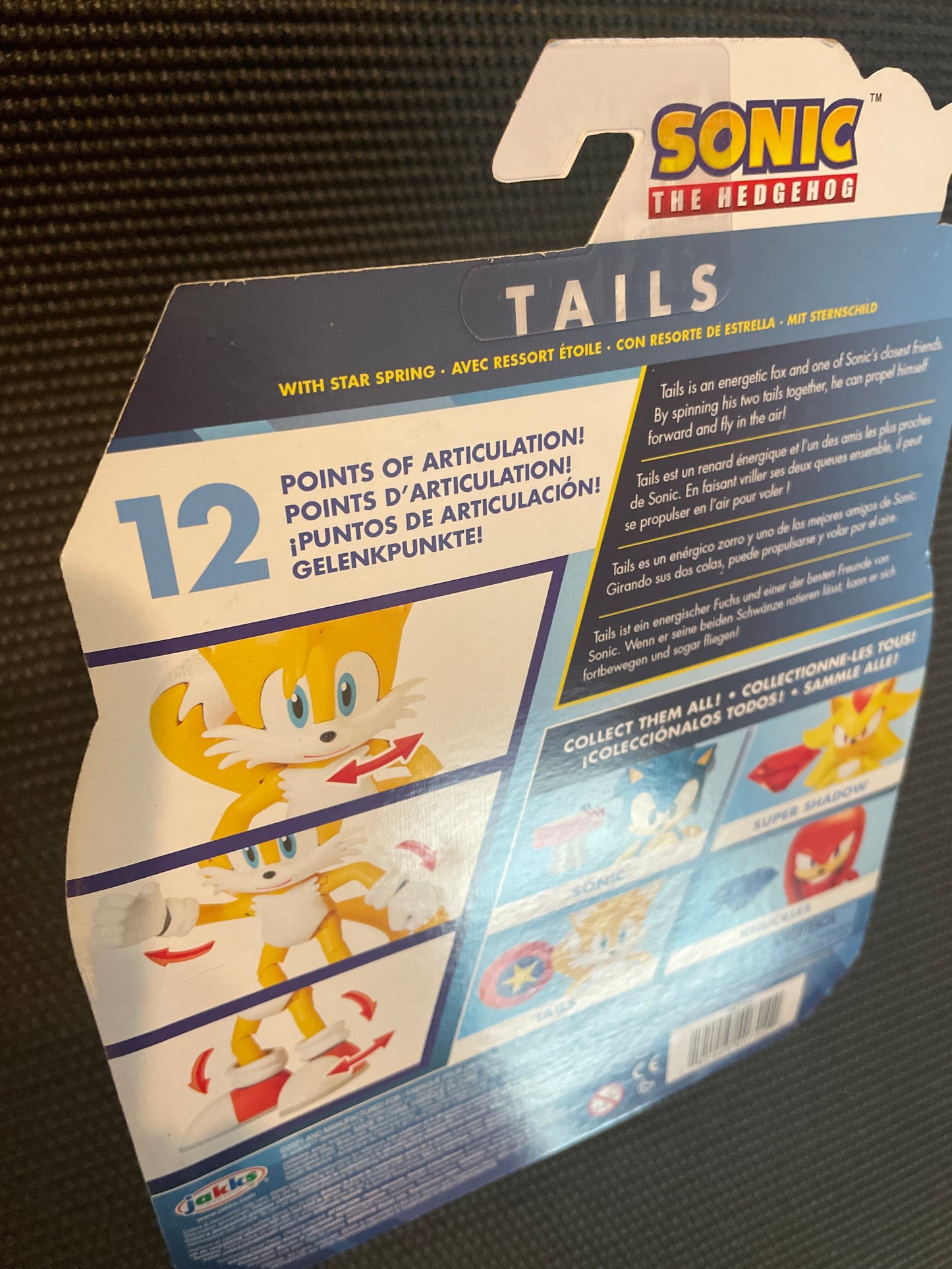 Sonic the Hedgehog Tails with Star Spring 4” Action Figure Jakks Pacific