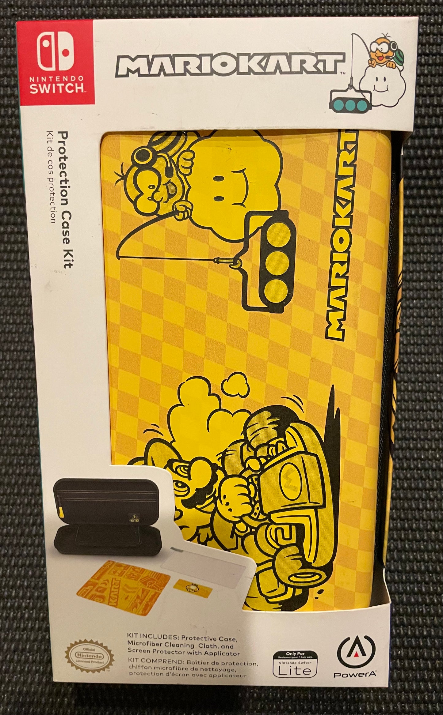 Nintendo Switch Lite Protection Case Kit MarioKart - Black & Yellow