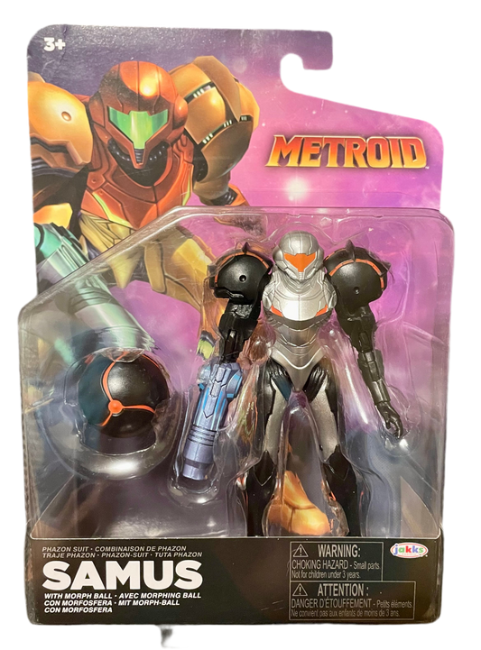 Nintendo Metroid Samus Aran Phazon Suit with Morph Ball Jakks Pacific 4” Figure