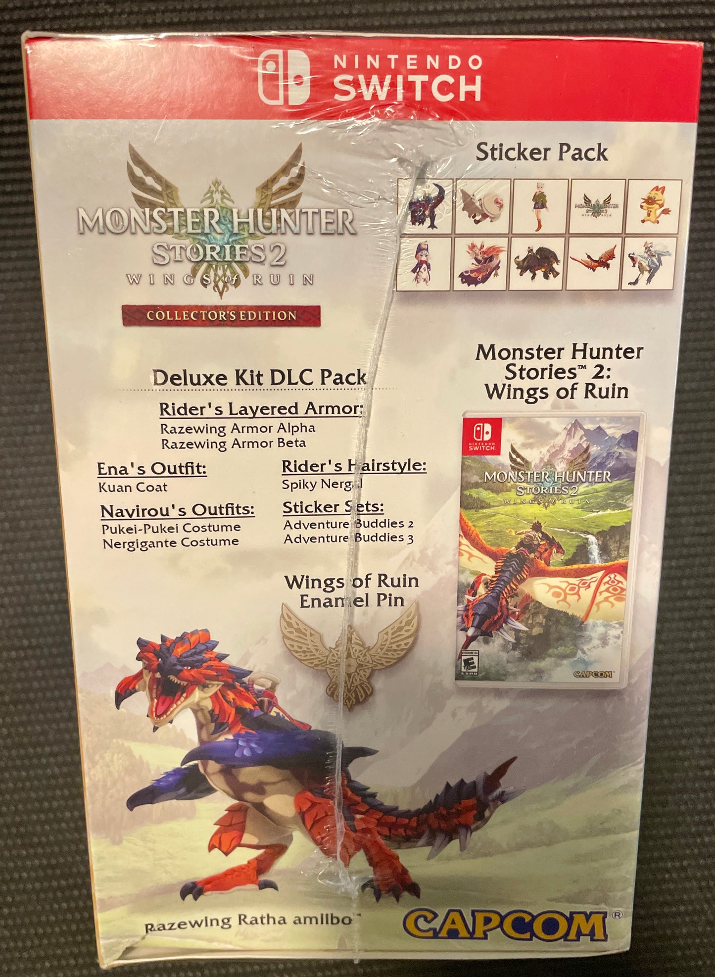 Nintendo Switch Monster Hunter Stories 2 Wings of Ruin Collector’s Edition - Game Card, Amiibo, & Extras!