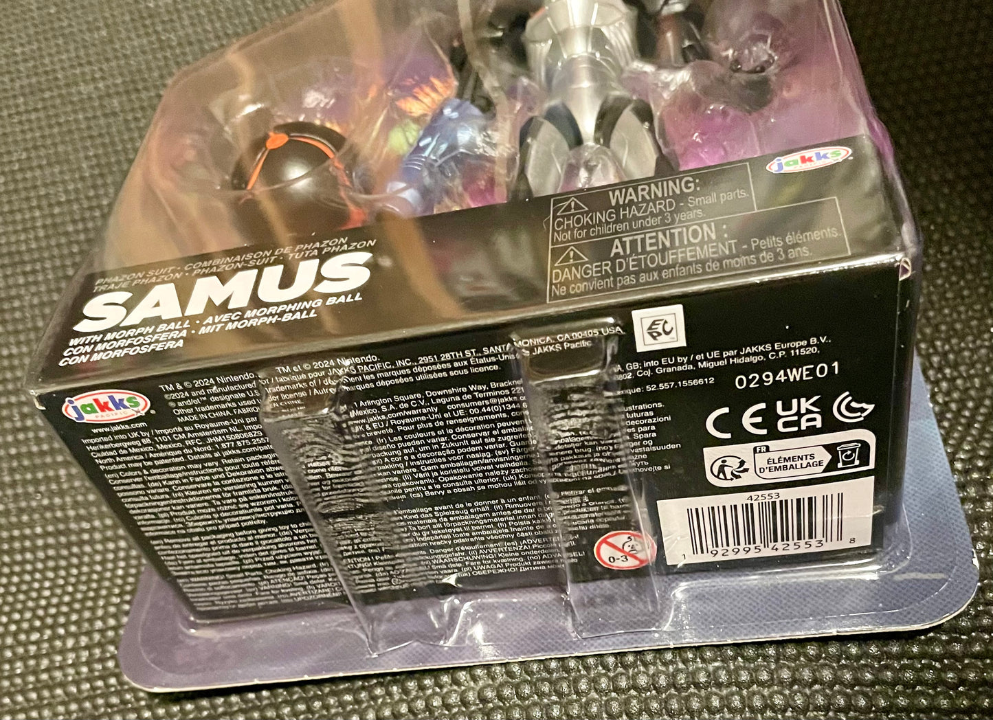 Nintendo Metroid Samus Aran Phazon Suit with Morph Ball Jakks Pacific 4” Figure