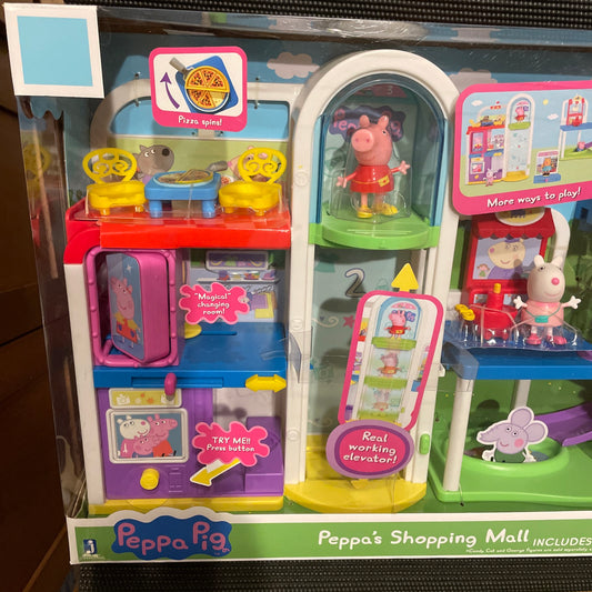 Peppa Pig Peppa’s Shopping Mall Playset with 10 Pieces - Retired